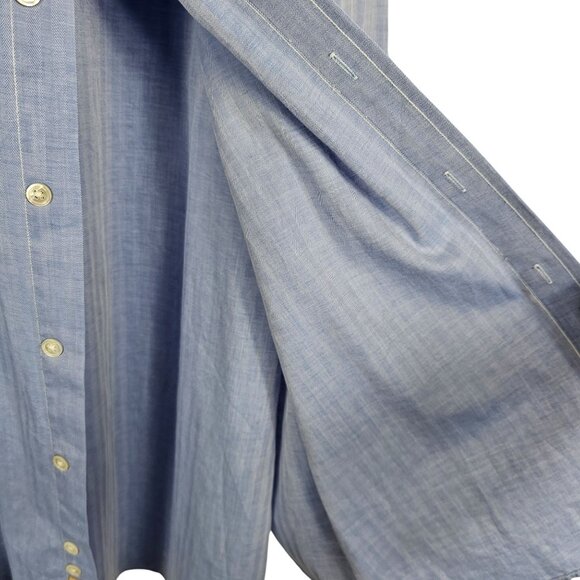 Graham & Gunn Men S* Dress Shirt Light Blue Business Casual Modest Neutral Shirt - Picture 14 of 16